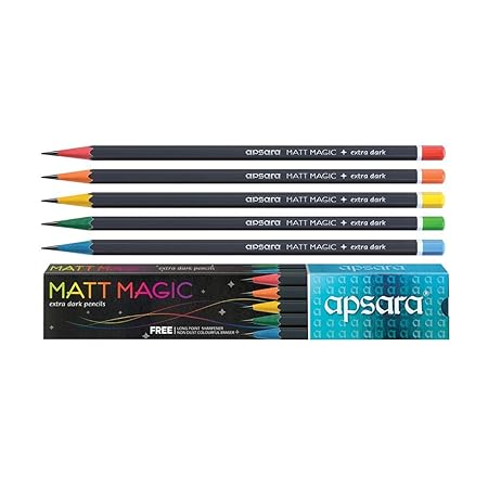 Apsara Matt Magic Colourfull Wood Pencils