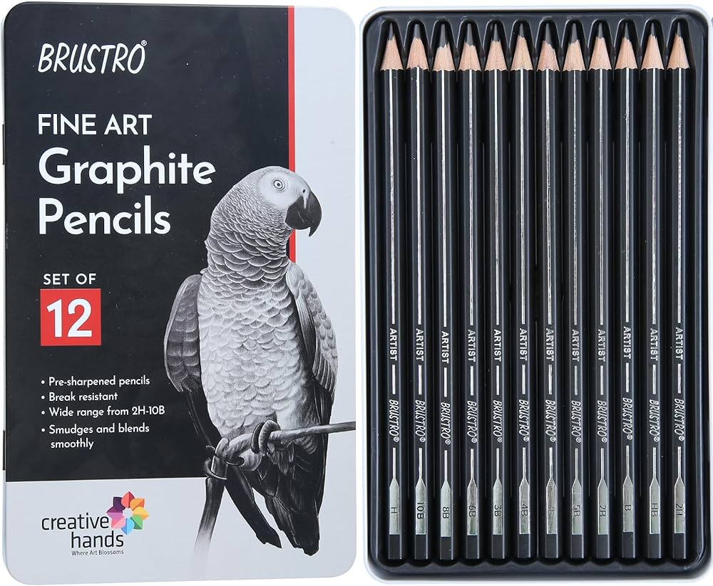 Brusto Fine Art Graphite Pencils (BRAGPN12)