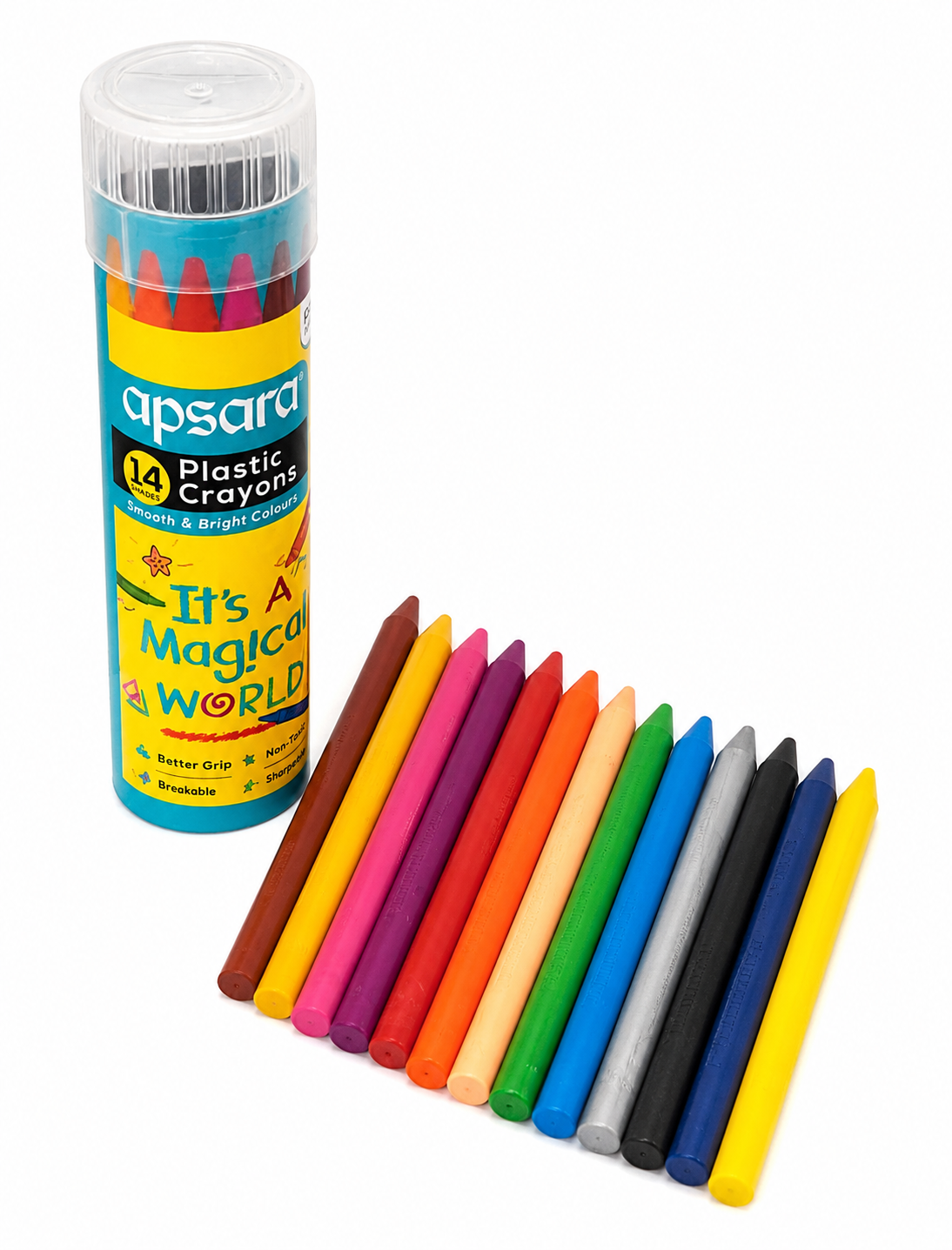 APSARA 14 PLASTIC CRAYONS