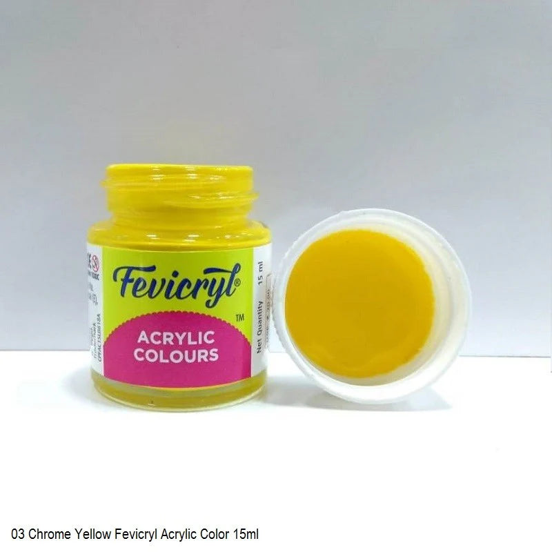 Fevicryl Acrylic Colours Chrome Yellow 03 (15ML)