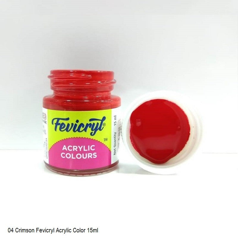 Fevicryl Acrylic Colours Crimson-04 (15ML)