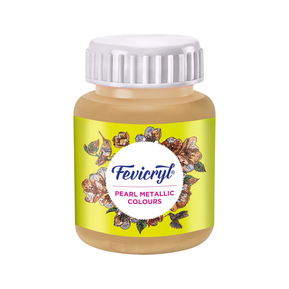 Fevicryl Pearl Metallic Gold Acrylic Colours (DS3617)