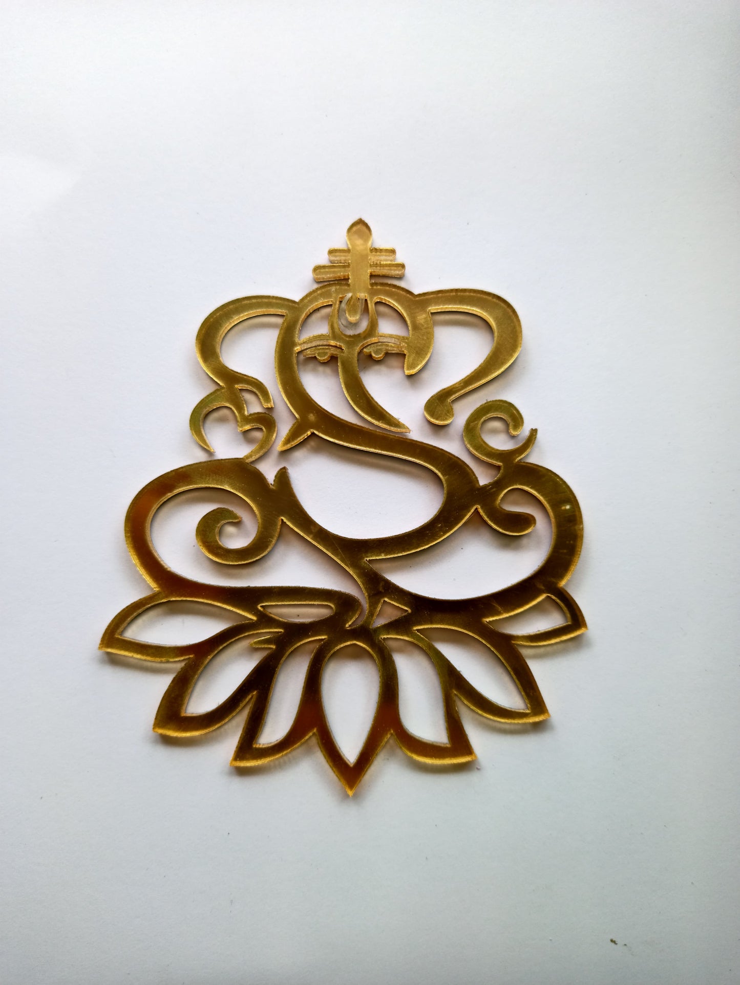 Ganesha Gold Acrylic Cutout