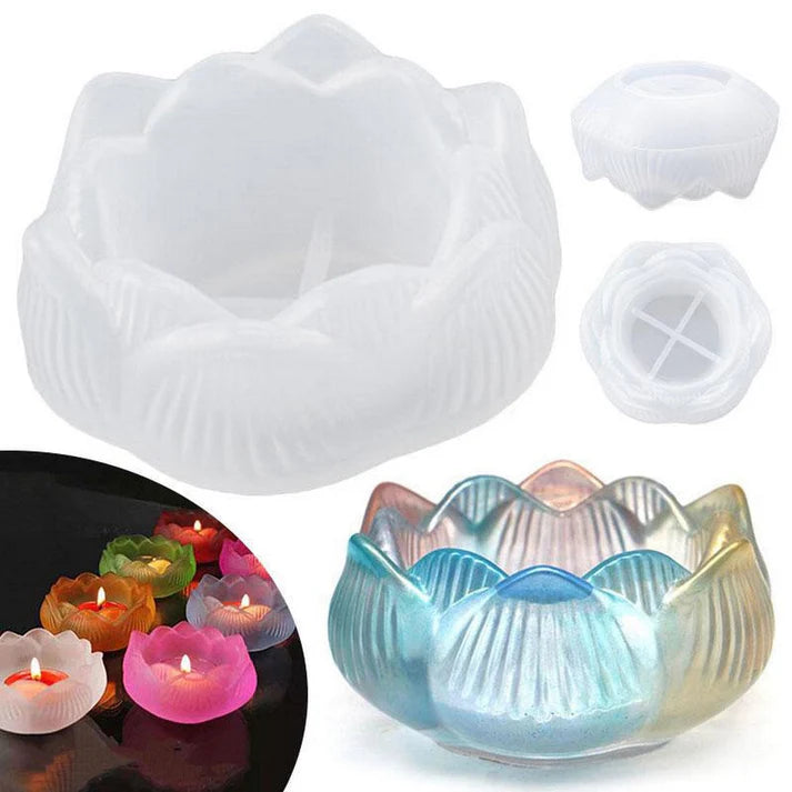 Jags Silicone Mould Candle Holder Lotus SMCH03