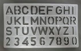 Omega Genius Student Lettering English Stencil 25mm
