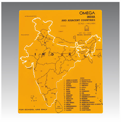 Omega India Map Stencil