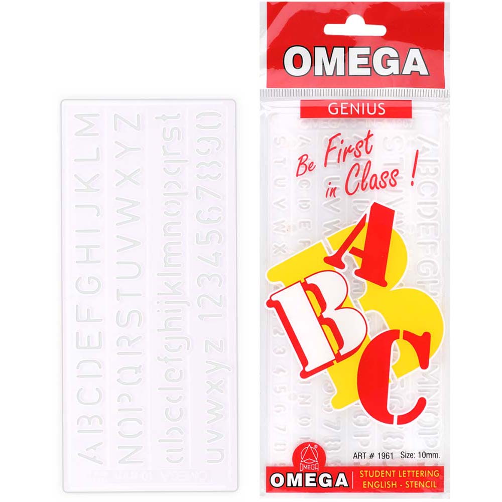 Omega Genius Lettering English Stencil 10mm