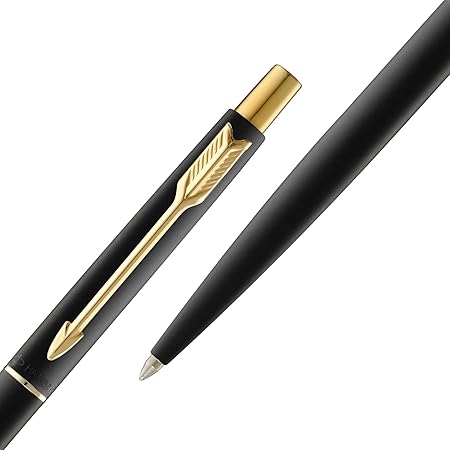 Parker Classic Matte Black Gold Trim Ball Pen