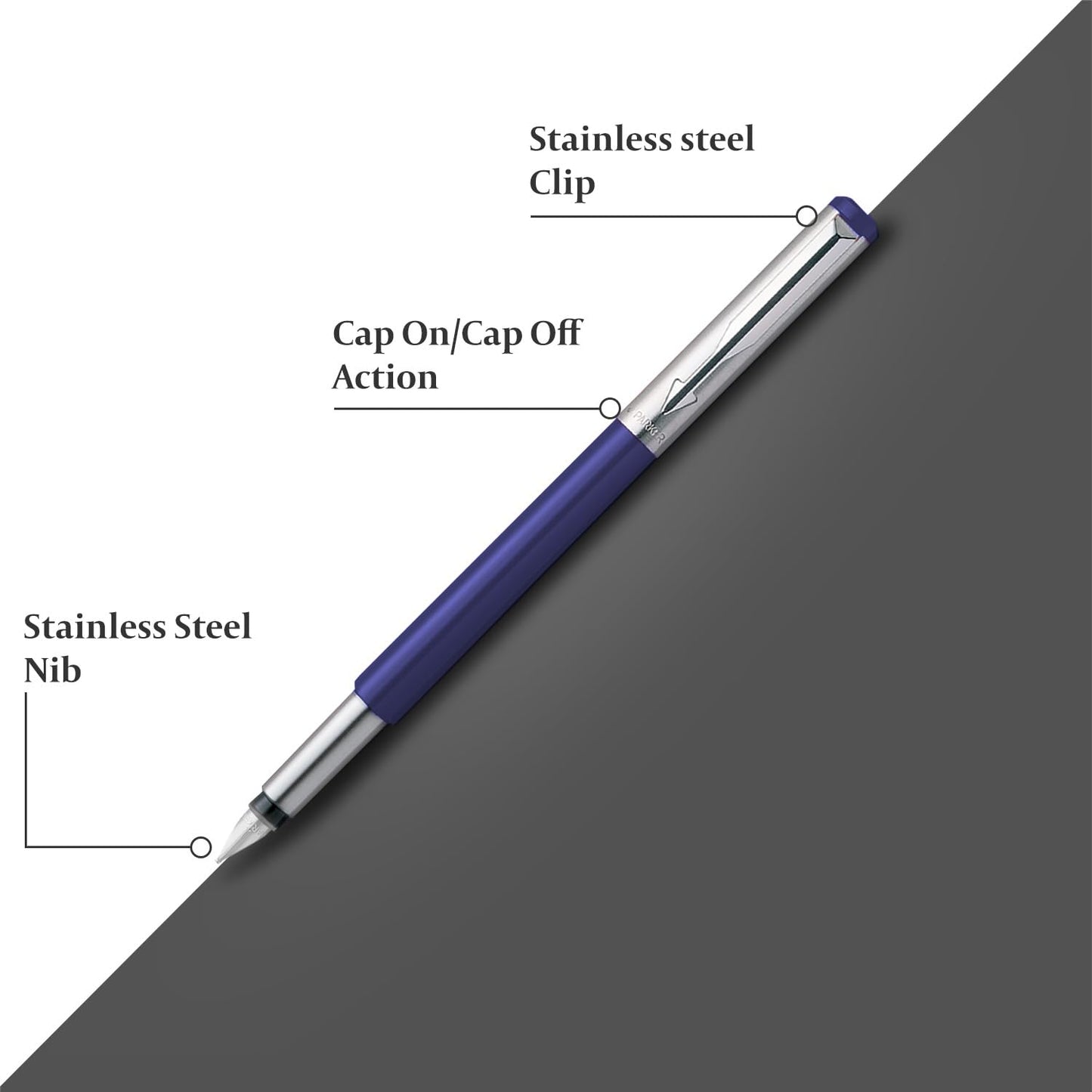 Parker Vector Metallix Chrome Trim Fountain Pen