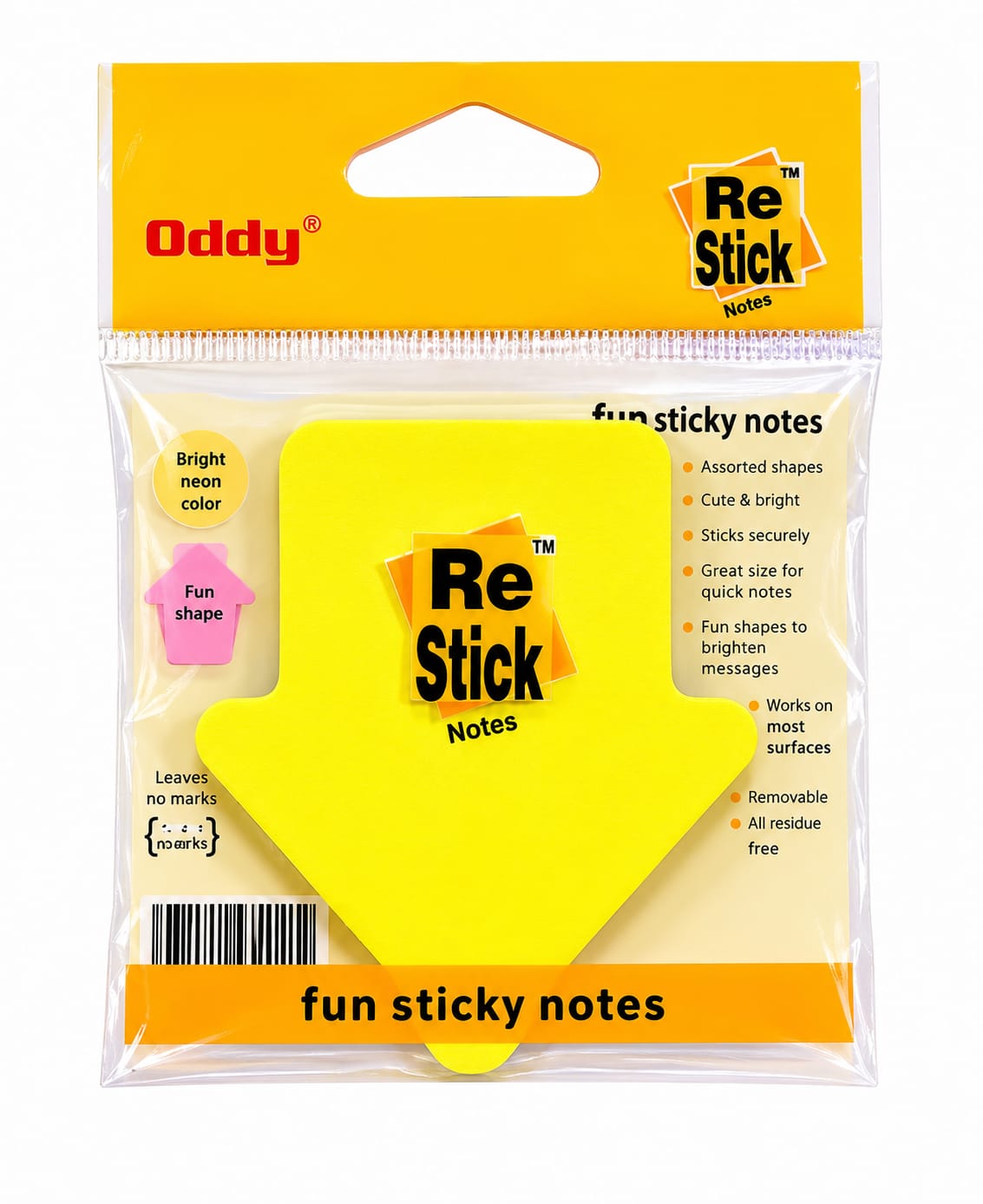 ODDY RE STICK NOTES ARROW SHAPE