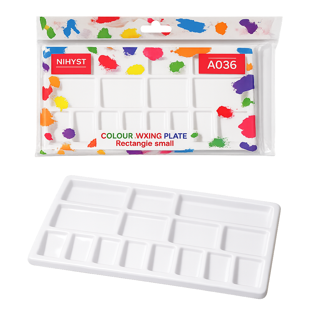 KHYATI COLOUR MIXING PLATE RECTANGULAR SMALL