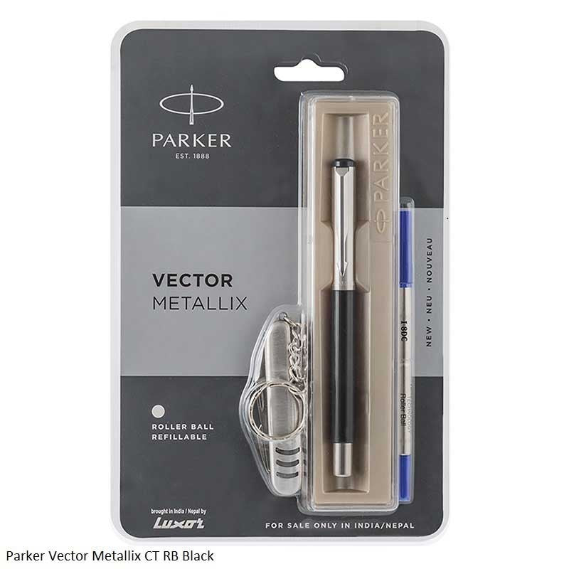 Parker Vector Metallix Chrome Trim Rollerball Pen