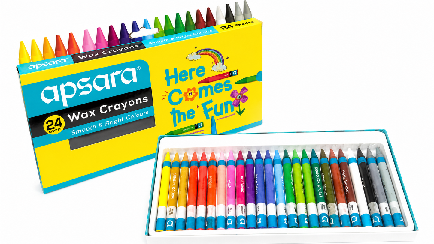 APSARA 24 WAX CRAYONS