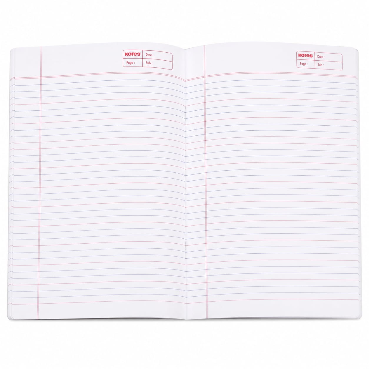 KORES YOUNGSTA EXERCISE BOOK 24 x 18cm RED AND BLUE LINE INTERLEAFS