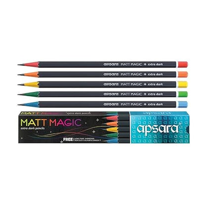 Apsara Matt Magic Colourfull Wood Pencils