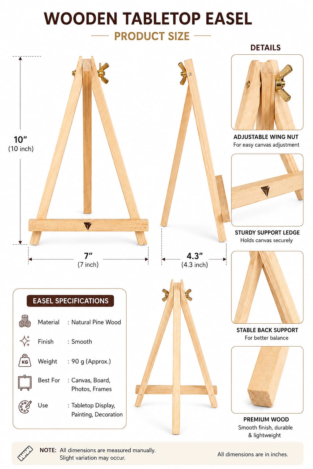 MULTIPURPOSE EASEL 10 INCH