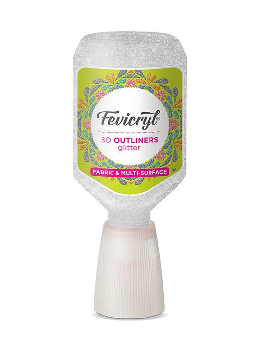 Fevicryl 3D Outliner Silver Glitter