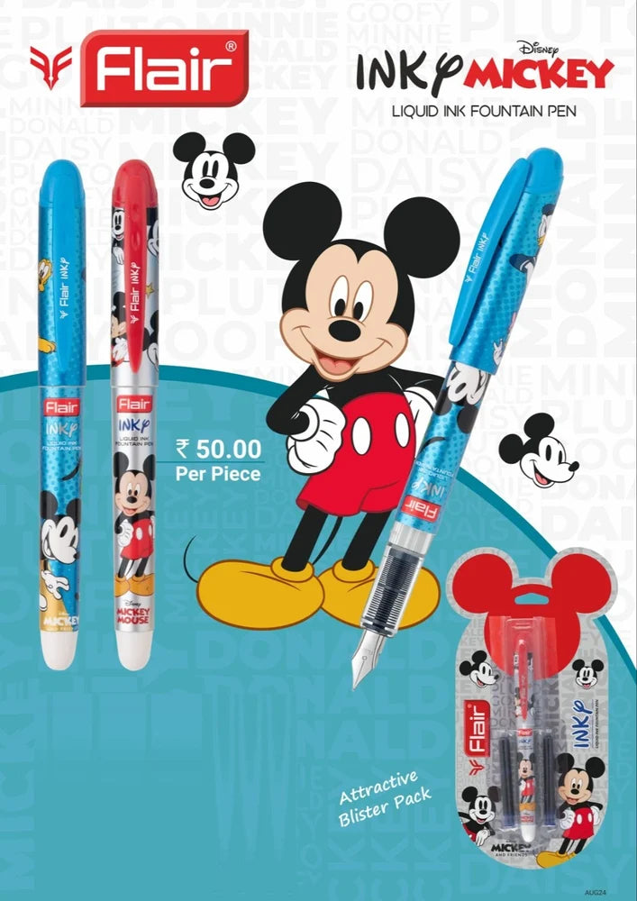 Flair Inky Liquid Ink Fountain Pen (Mickey Mouse) – STATIONERY KINGDOM