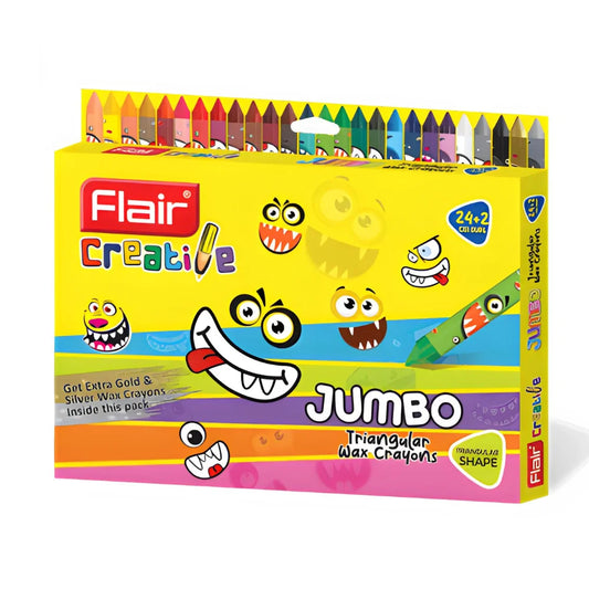 Flair Jumbo Triangular Wax Crayons