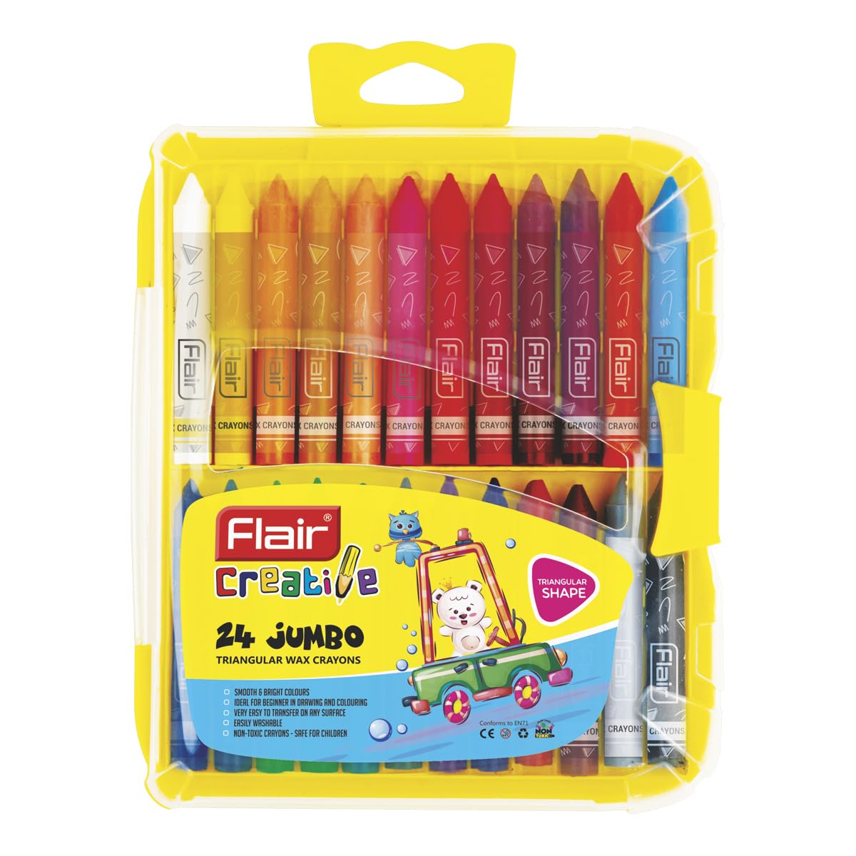 Flair Jumbo Triangular Wax Crayons