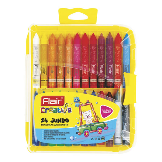 Flair Jumbo Triangular Wax Crayons