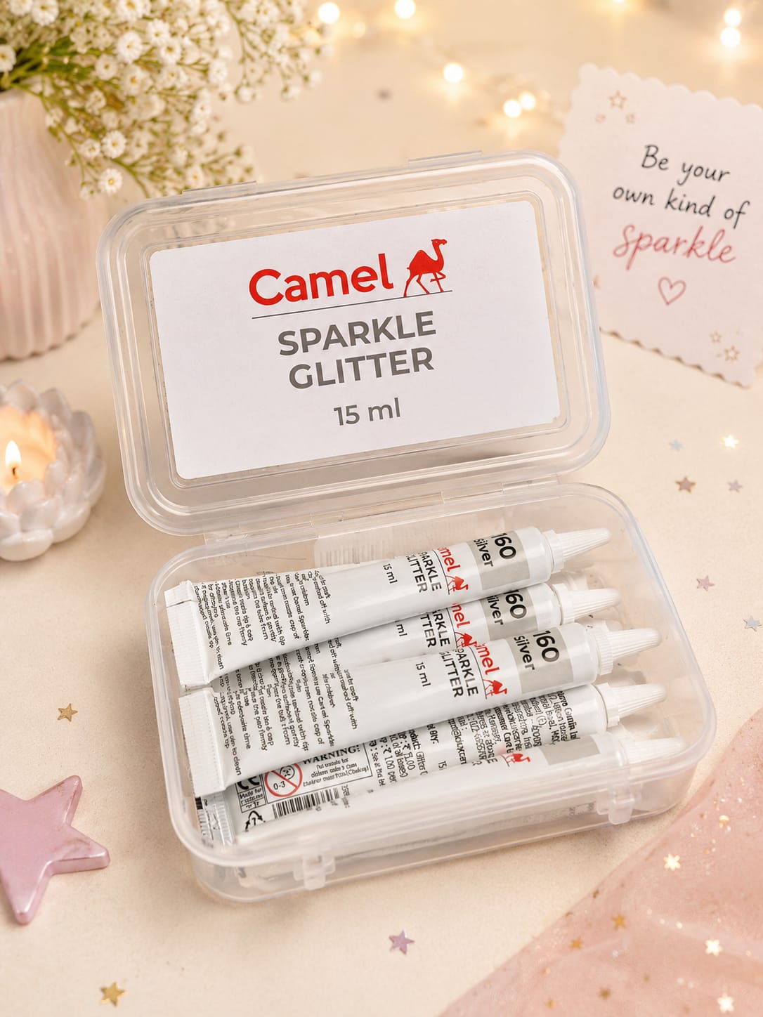 CAMEL SPARKLE GLITTER 15 ML TUBES