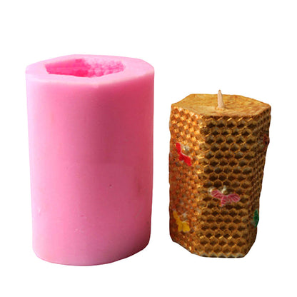 Jags Silicon Candle Mold 3D Cylinder Hexagoa JSF2263