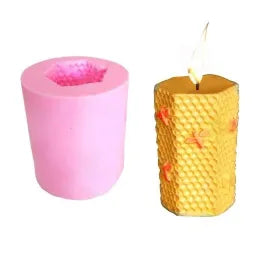 Jags Silicon Candle Mold 3D Cylinder Hexagoa JSF2263
