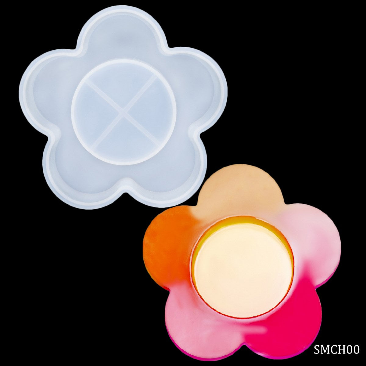 Jags Silicone Mould Candle Holder Petal Flower SMCH00