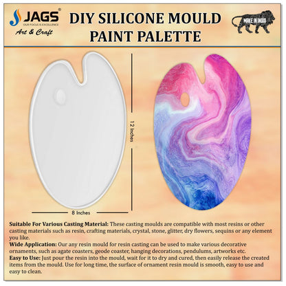 Jags Silicone Mould Painting Tray Oval Big SMPT00