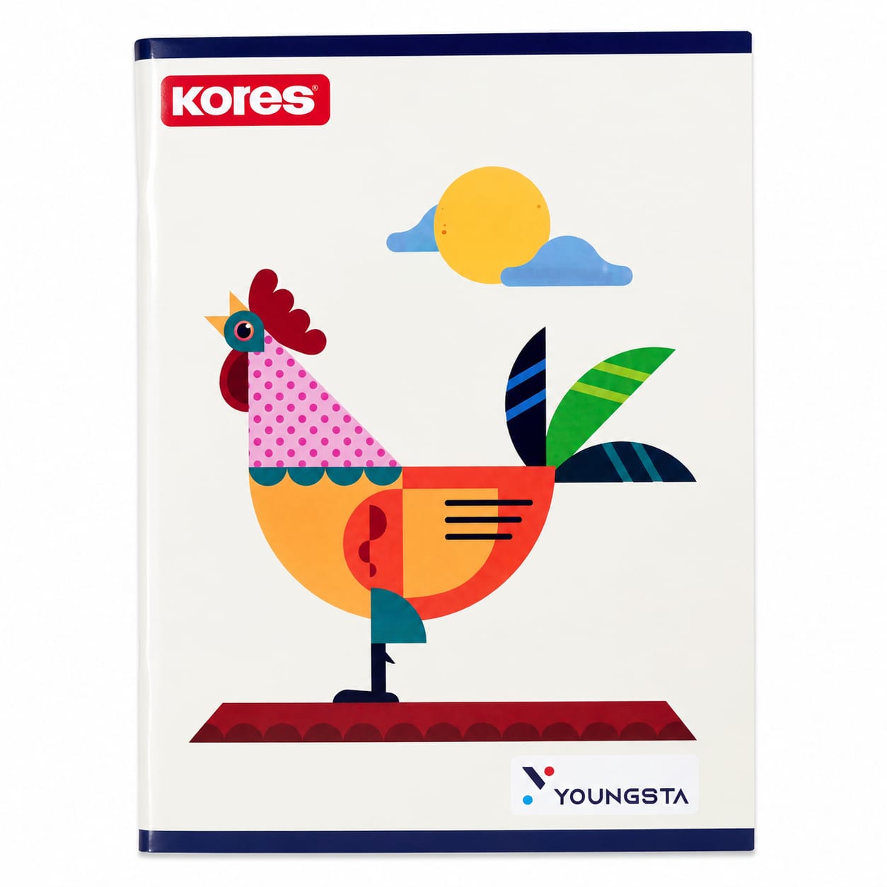 KORES YOUNGSTA EXERCISE BOOK 24 x 18cm RED AND BLUE LINE INTERLEAFS