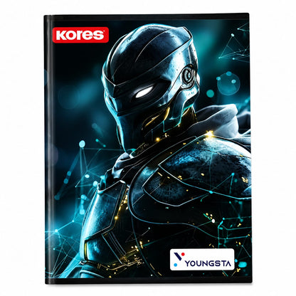 KORES YOUNGSTA EXERCISE BOOK 24 x 18cm RED AND BLUE LINE INTERLEAFS