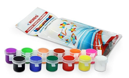 Kores Dhamaal Student Tempera Colours 12 Shades