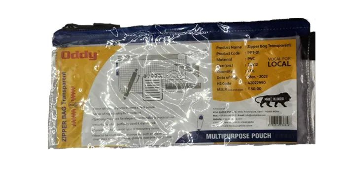 Oddy Transparent Zipper Bag (PPT-01)