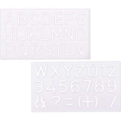 Omega Genius Student Lettering English Stencil 35mm