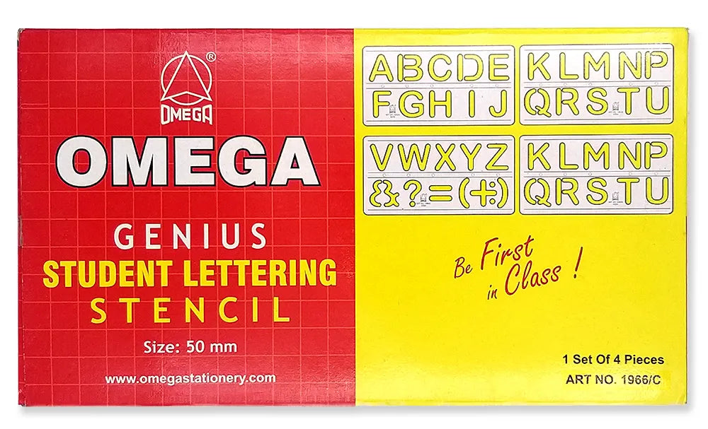 Omega Genius Student Lettering English Stencil 50mm