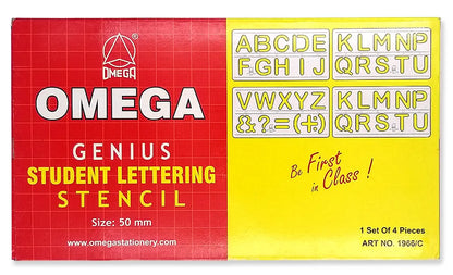Omega Genius Student Lettering English Stencil 50mm