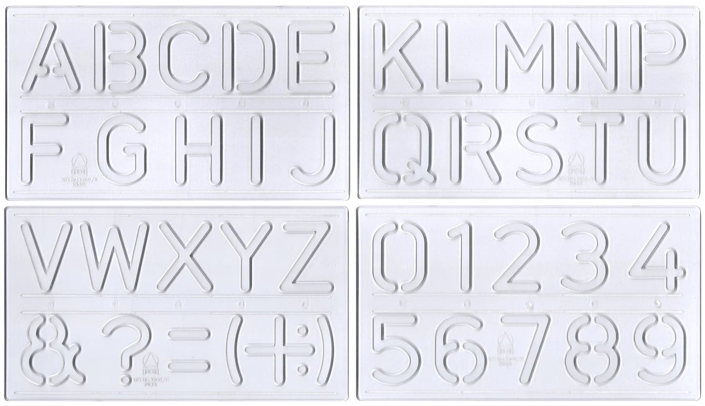 Omega Genius Student Lettering English Stencil 50mm