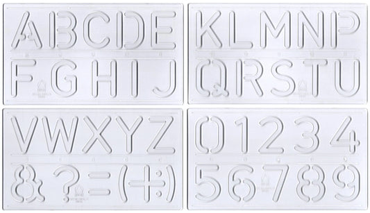 Omega Genius Student Lettering English Stencil 50mm