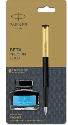 Parker Beta Premium Gold With Coated Clip Fountain Pen