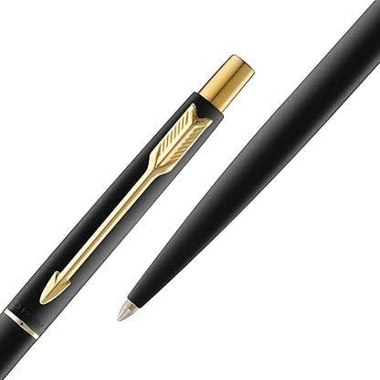 Parker Classic Matte Black Gold Trim Ball Pen