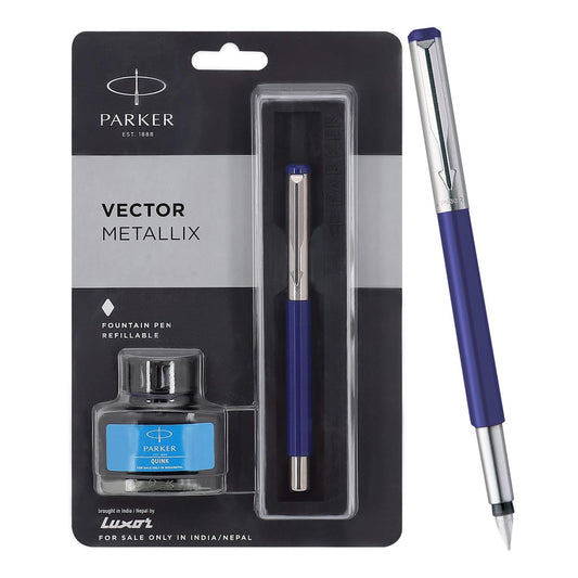 Parker Vector Metallix Chrome Trim Fountain Pen