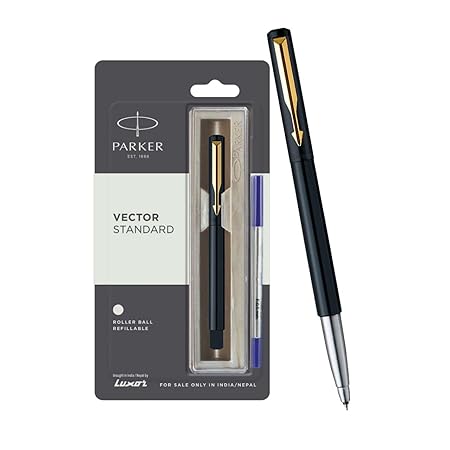 Parker Vectors Standard Gold Trim Roller Ball Pen