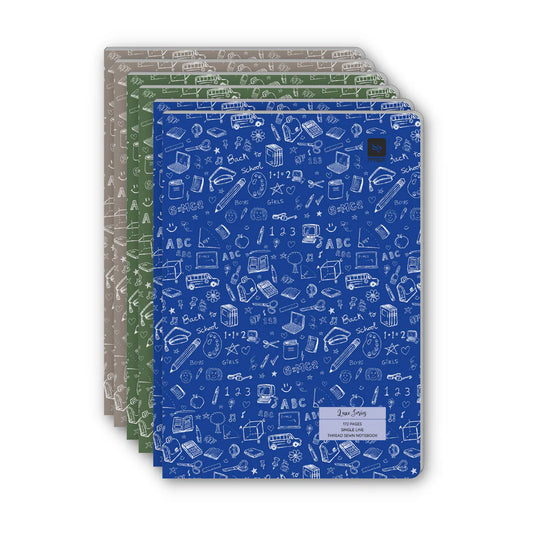 Pragya A4 Notebook (172 Pages, Single Ruled)  Pack of 3