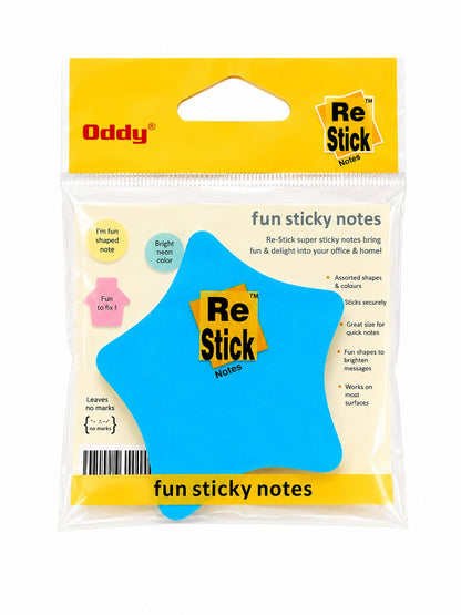 ODDY RE STICK NOTES STAR SHAPE