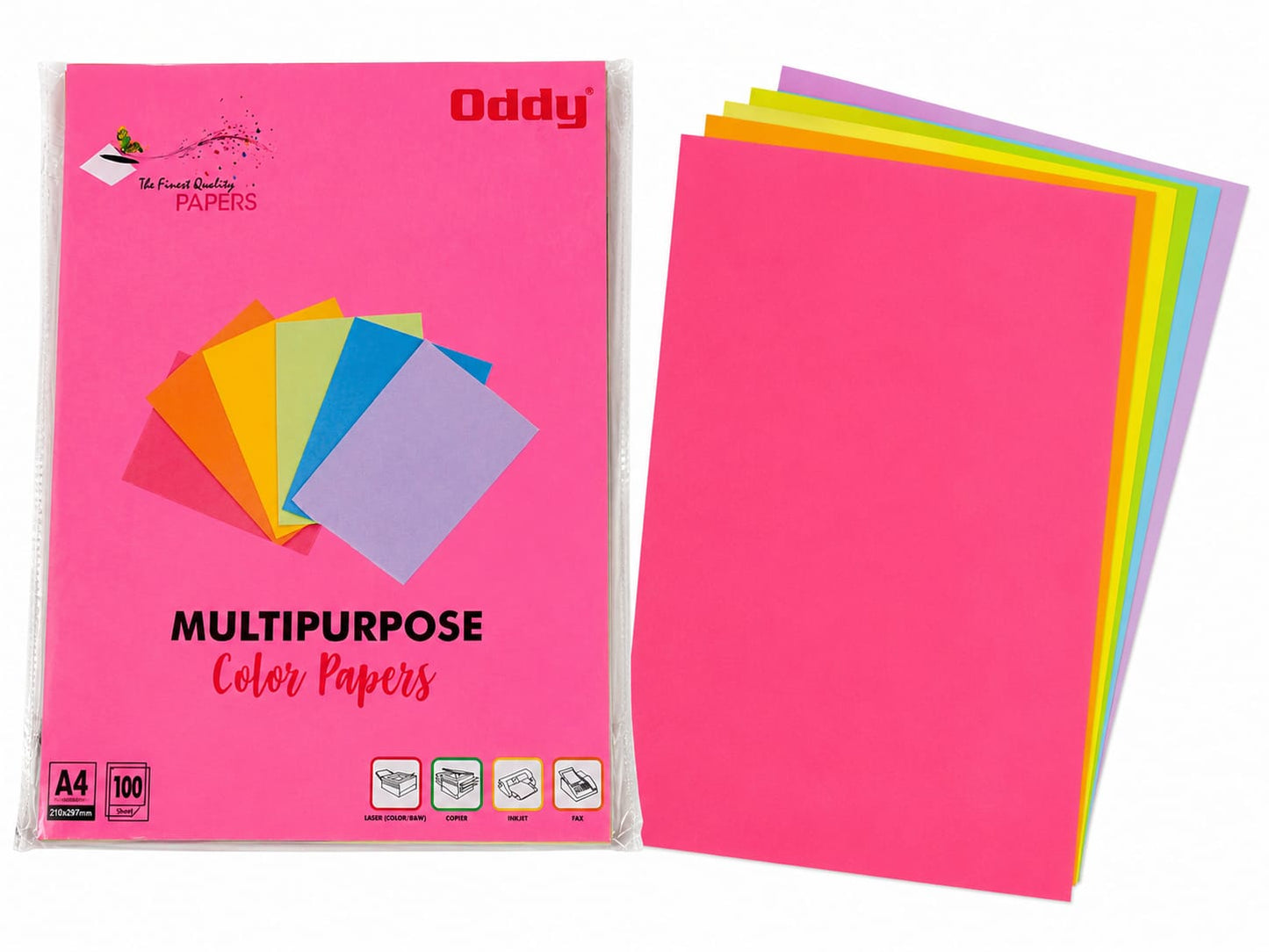 ODDY MULTIPURPOSE FLUORESCENT COLOR PAPERS A4