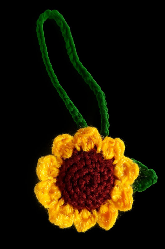 CROCHET SUNFLOWER KEYCHAIN
