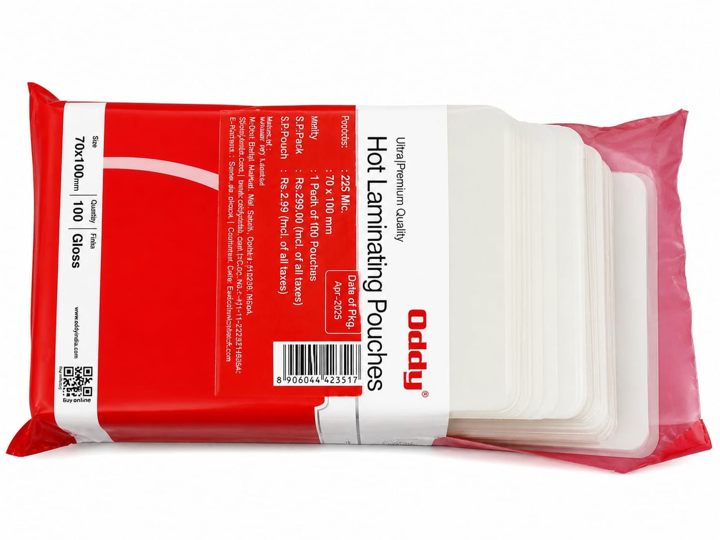 ODDY HOT LAMINATING POUCHES
