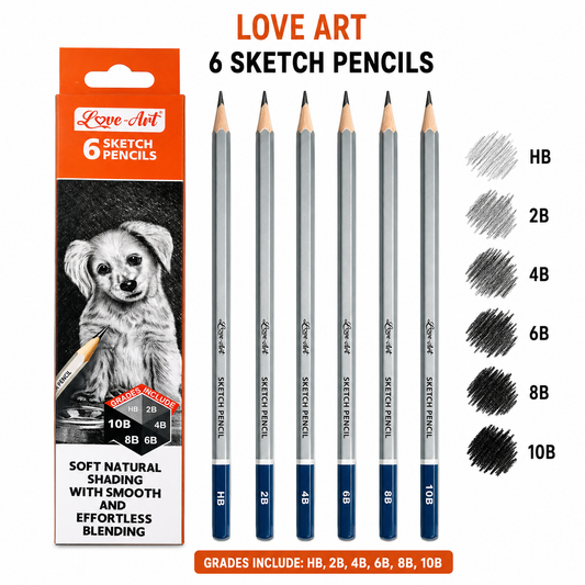 LOVEART 6 SKETCH PENCILS