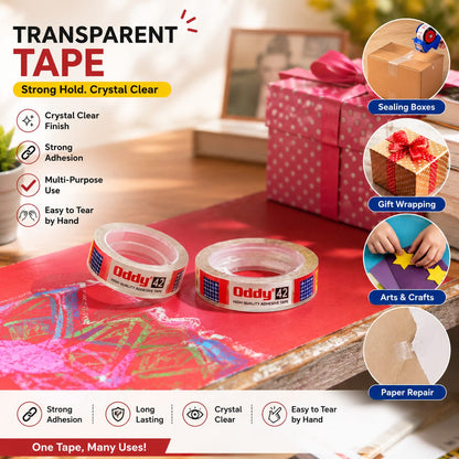 ODDY EST1220 SELF ADHESIVE TAPE 18.3Mtr. PACK OF13
